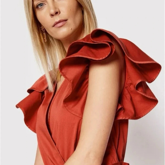 Ted Baker Karine Ruffle Sleeve Jumpsuit Size 0 - Picture 2 of 4